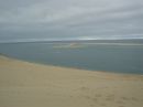 Bild: Blick von der Dune du Pyla auf den Atlantik und die Lagune