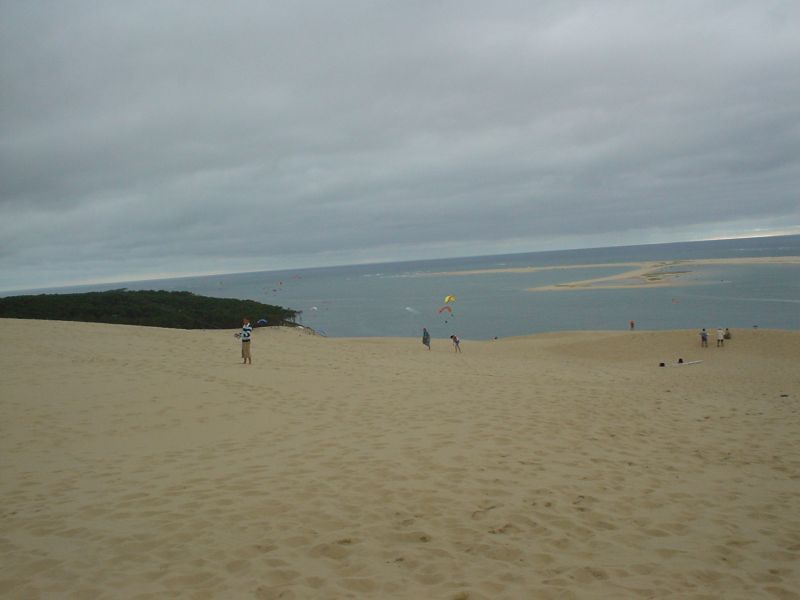 Bild: Gleitschirme an der Dune du Pyla