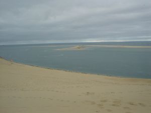 Foto 3: Blick von der DÃ¼ne auf die Lagune