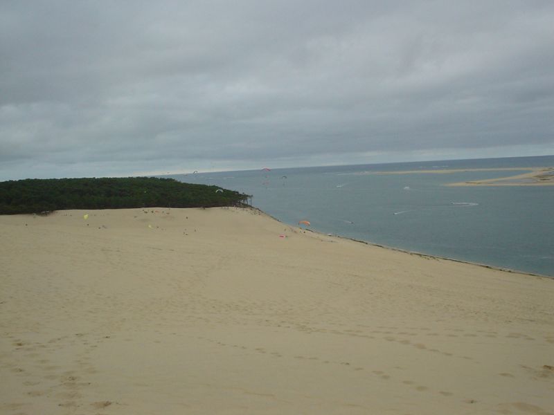 Foto 4: Gleitschirme an der Düne